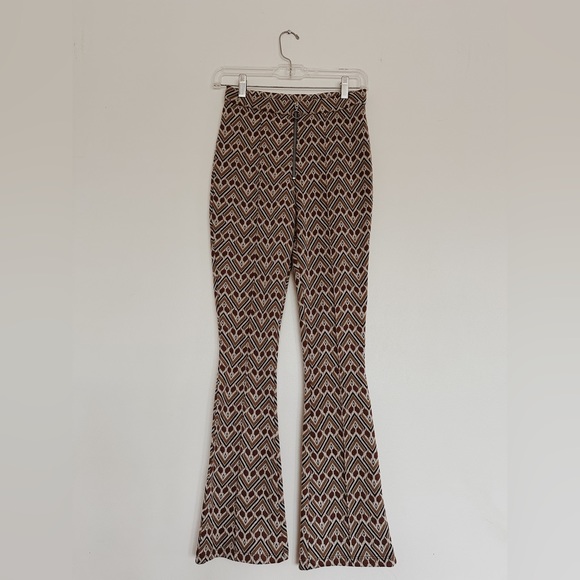 Zara 70s style fitted knit pants in small - Picture 1 of 5